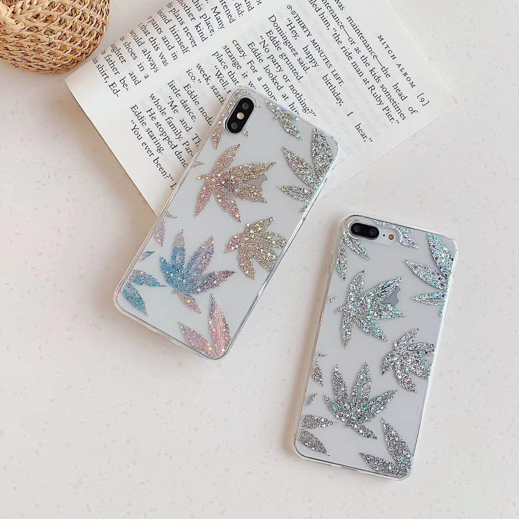Electroplated leaf pineapple maple phone case