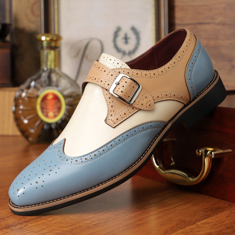 Men's Business Formal Casual Leather Shoes Brogue Carving