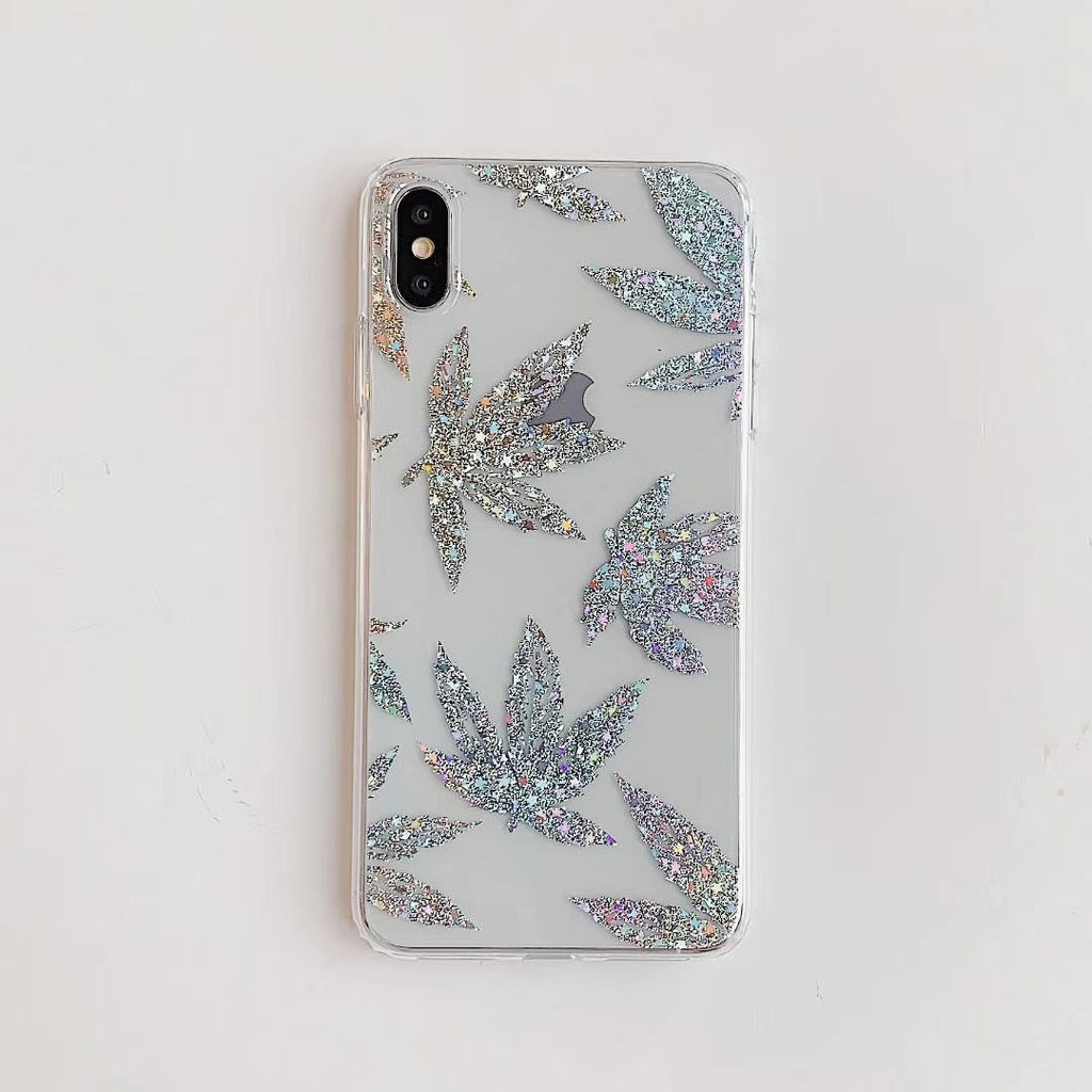 Electroplated leaf pineapple maple phone case
