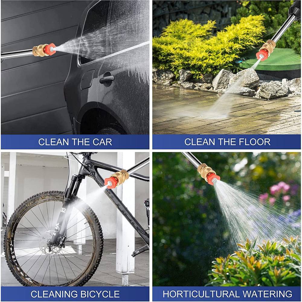 2 BatteryPortable Cordless Car High Pressure Washer Jet Water Wash Cleaner Gun