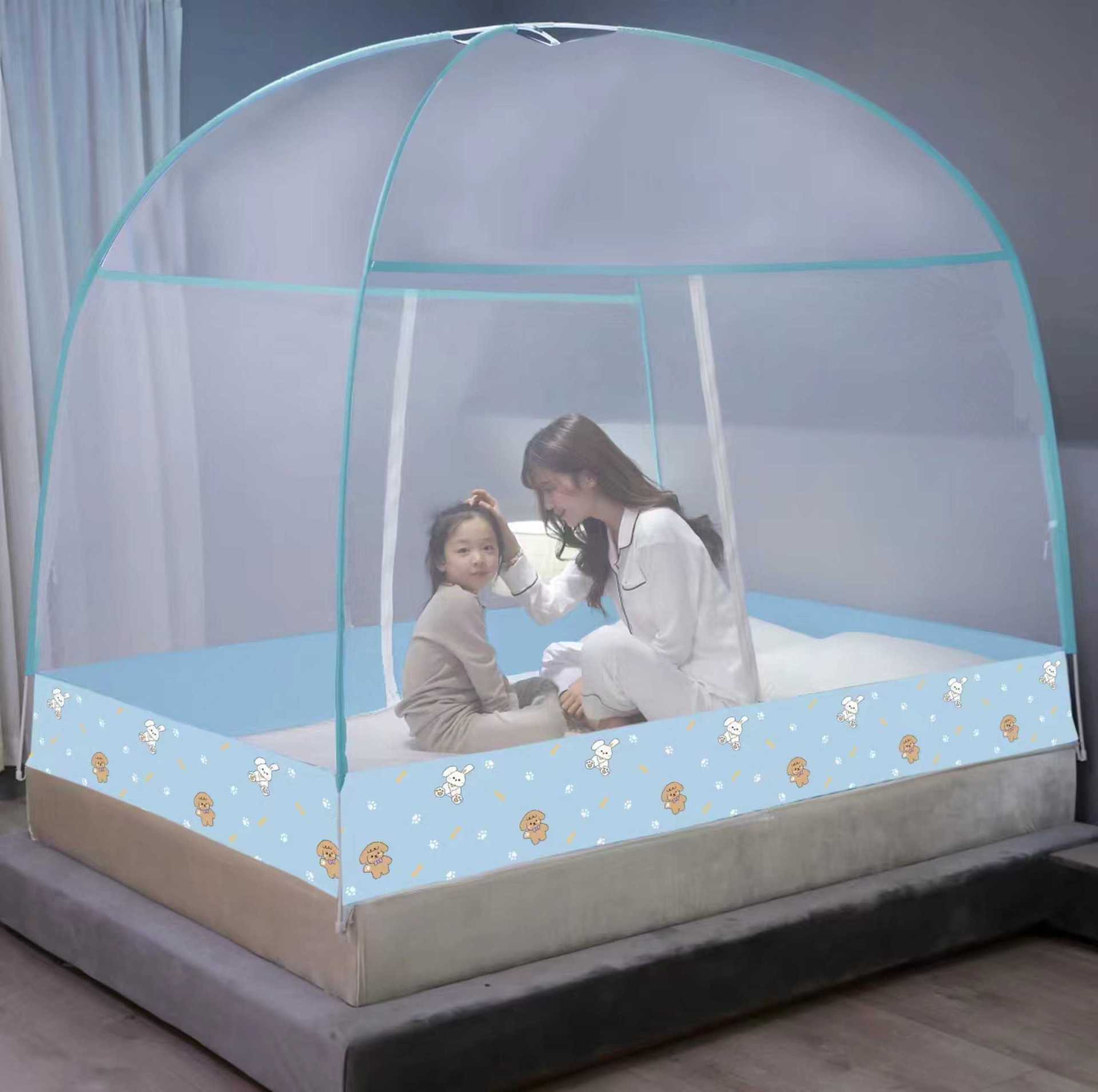 Installation-free Yurt Mosquito Net Household Encryption Folding Mosquito Net