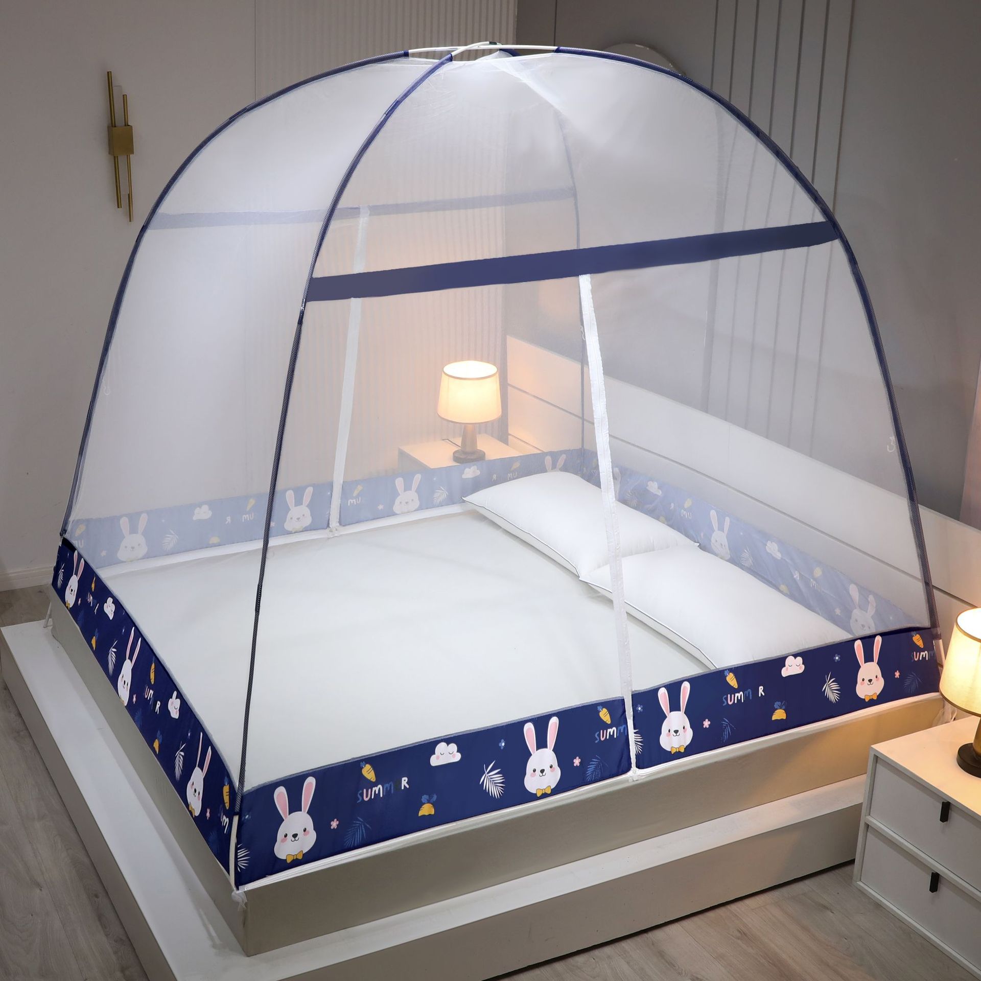 Installation-free Yurt Mosquito Net Household Encryption Folding Mosquito Net