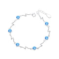 Sterling Silver Heartbeat Crystal Bracelet Female Lightning Bracelet